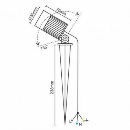 Luminaire extérieur LED LED/7W/85-264V IP67