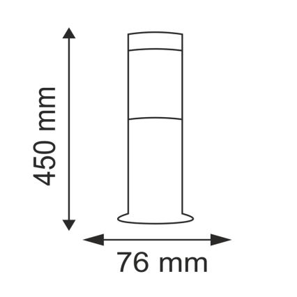 Luminaire extérieur OSLO 1xE27/10W/230V 450mm IP44