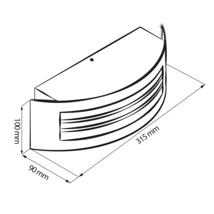 Luminaire extérieur SITOM 1xE27/14W/230V IP44