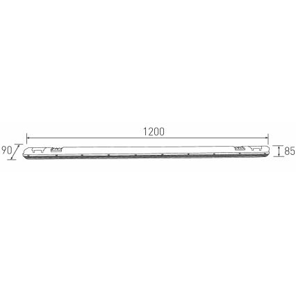 Luminaire fluorescent industriel DUST LED/40W/230V 4000K 120 cm IP65