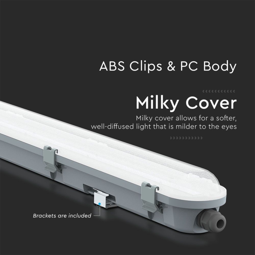 Luminaire fluorescent industriel LED M-SERIES LED/48W/230V 6500K 150cm IP65LED/48W/230V 6500K 150cm IP65