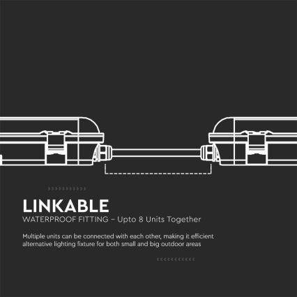 Luminaire fluorescent industriel LED M-SERIES LED/48W/230V 6500K 150cm IP65LED/48W/230V 6500K 150cm IP65