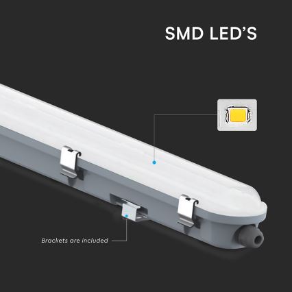 Réglette LED technique avec détecteur de mouvement et capteur crépusculaire LED/48W/230V IP65 4000K 150 cm