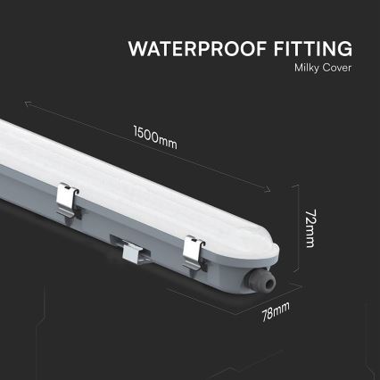 Réglette LED technique avec détecteur de mouvement et capteur crépusculaire LED/48W/230V IP65 4000K 150 cm