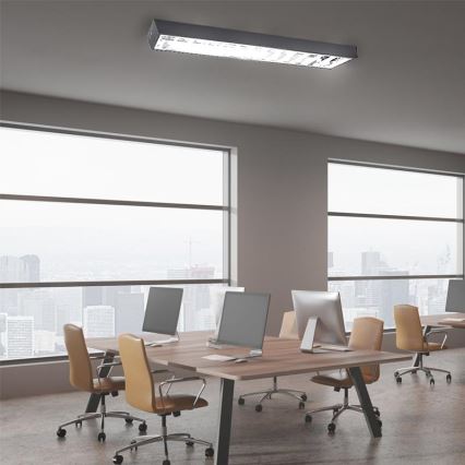 Luminaire fluorescente T8 2xG13/18W/230V 120 cm noir