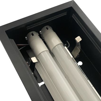Luminaire fluorescente T8 2xG13/18W/230V 120 cm noir