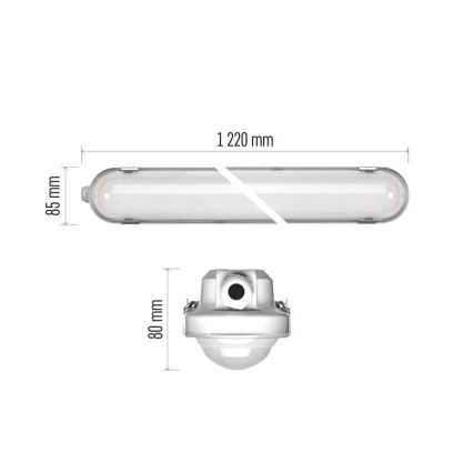 Luminaire industriel à intensité variable avec module d'urgence MISTY LED/32/40/48/54W/230V 4000/6500K IP66