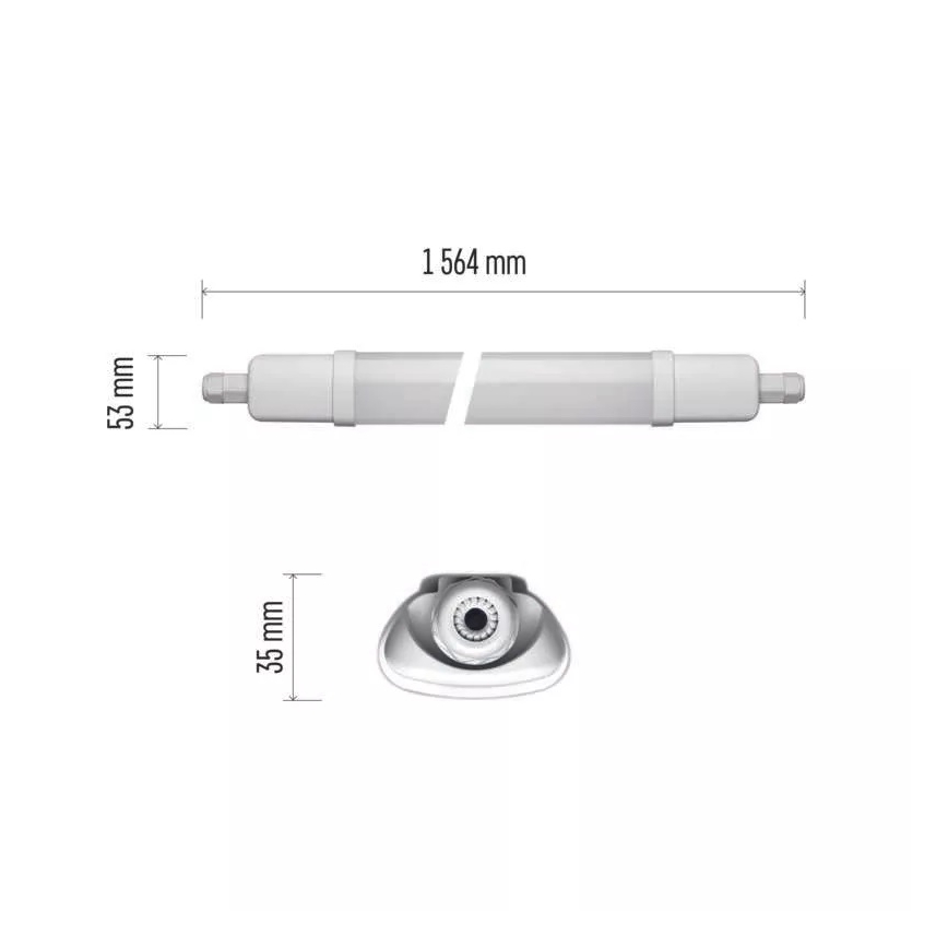 Luminaire industriel LED/45W/230V IP65 4000K 156,4 cm