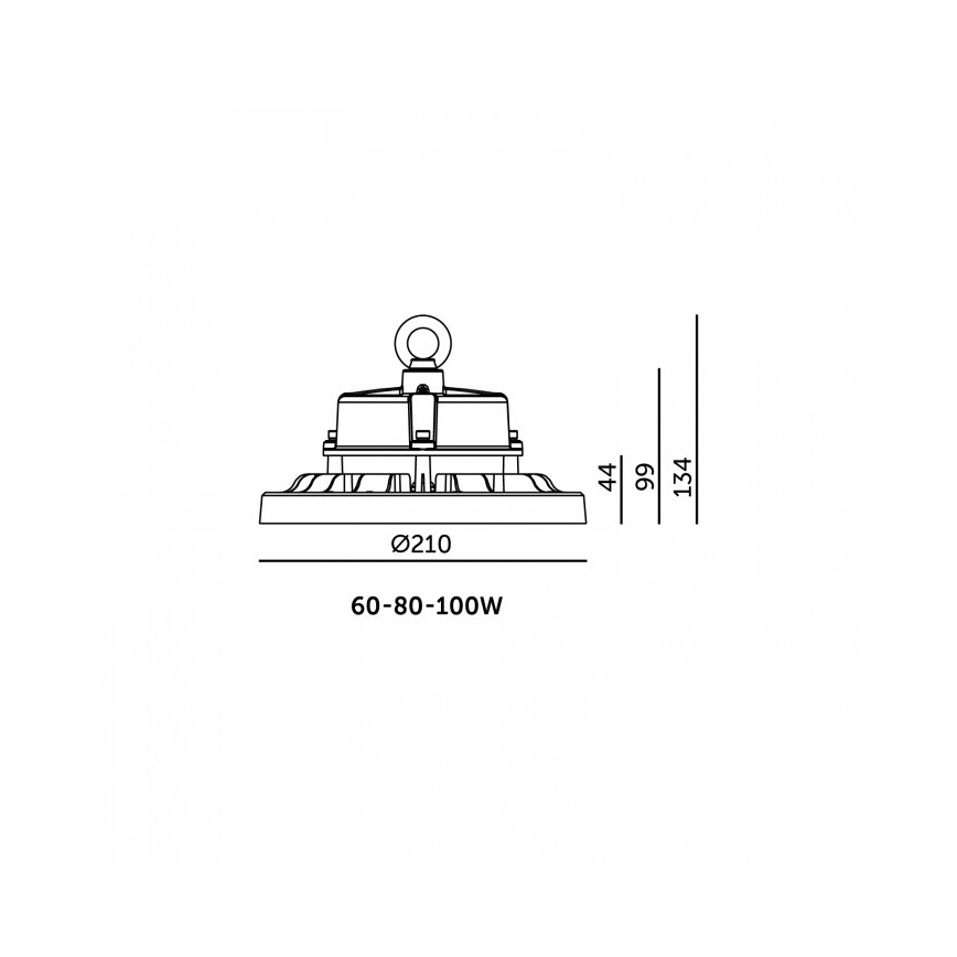 Plafonnier industriel LED RIO PRO HIGHBAY LED/60/80/100W/230V 4000/5000/6000K IP66
