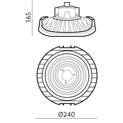 Luminaire industriel technique NINA HIGHBAY LED/100W/230V 4000K IP65