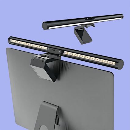 Luminaire LED à intensité variable pour écran tactile LED/5W/5V 3000/4000/5000/6000K 42 cm 42 cm noir