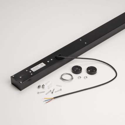 Luminaire LED de plafond CYNIDECO, montage en applique ou suspendu, LED/12W/230V, 4000K, noir