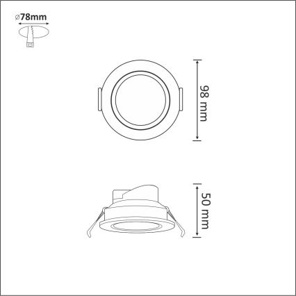 Luminaire LED encastrable VENUS LED/7W/230V