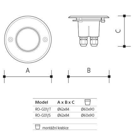 Luminaire LED pour allée extérieure ROAD LED/0,5W/230V IP67 3000K