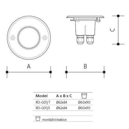 Luminaire LED pour allée extérieure ROAD LED/0,5W/230V IP67 6000K