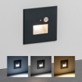 Luminaire LED pour escalier avec capteur de mouvement et capteur crépusculaire LED/1,5W/230V 3000/4000/6000K anthracite