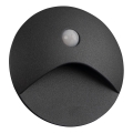 Luminaire LED pour escalier avec détecteur de mouvement et capteur crépusculaire EXIN LED/2,5W/230V 4000K IP65 anthracite rond