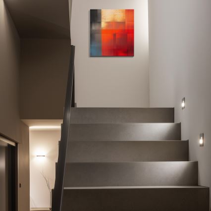 Luminaire d'escalier LED avec capteur de mouvement et capteur crépusculaire LED/1,5W/230V 3000/4000/6000K argenté