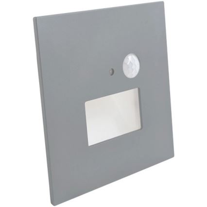 Luminaire d'escalier LED avec capteur de mouvement et capteur crépusculaire LED/1,5W/230V 3000/4000/6000K argenté