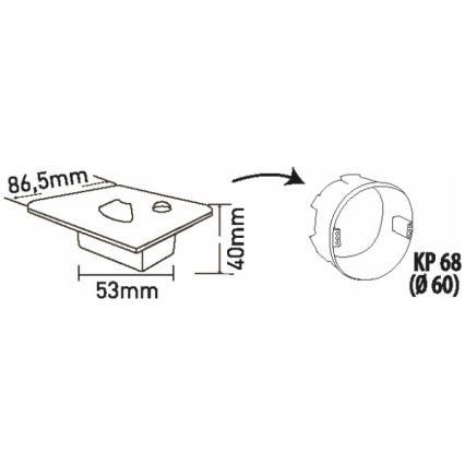 Luminaire d'escalier LED avec détecteur de mouvement et détecteur crépusculaire LED/1,5W/230V 3000/4000/6000K noir