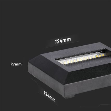 Luminaire LED pour escalier extérieur LED/2W/230V IP65 4000K noir