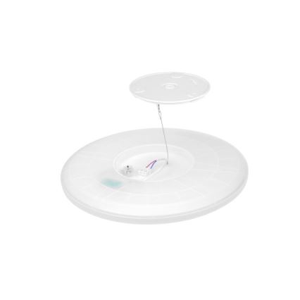 Luminaire LED pour salle de bains avec détecteur de mouvement et capteur crépusculaire NIVERA LED/12W/230V IP54 3000/4000/6000K Ø 22,5 cm noir + télécommande