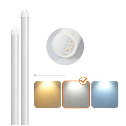 Luminaire LED technique pour tubes T8 — 2 douilles G13 (2 × 18 W), 230 V, 4000 K, IP65, 127 cm