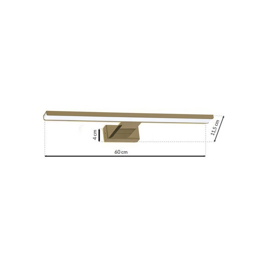 Luminaire miroir salle de bain SHINE LED/13,8W/230V IP44 laiton