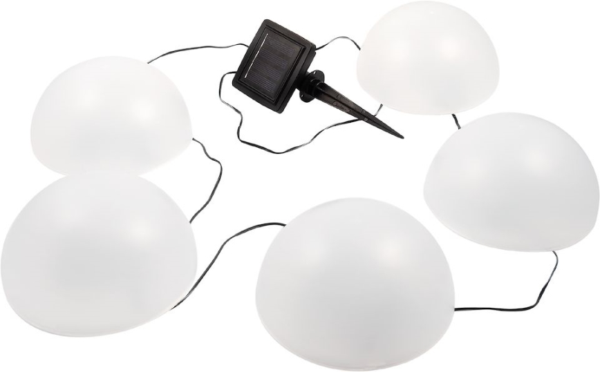 Luminaire solaire RGB HEMI LED/0,1W/1,2V 600 mAh IP44 blanc