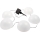 Luminaire solaire RGB HEMI LED/0,1W/1,2V 600 mAh IP44 blanc