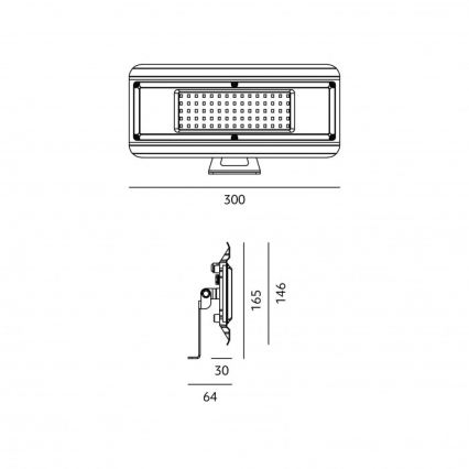 Luminaire technique LED 4 en 1 MULTILUXO LED/100W/230V 4000K IP65 30 cm