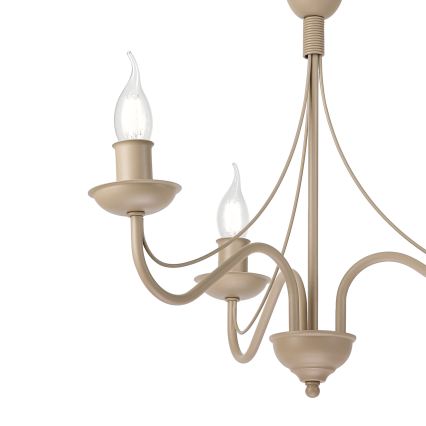 Lustre à chaîne ANTON 3xE14/60W/230V beige