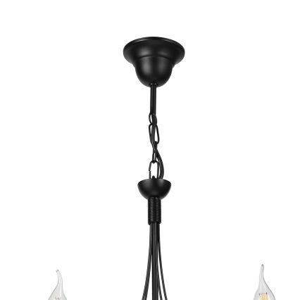 Lustre à chaîne ANTON 5xE14/15W/230V noir