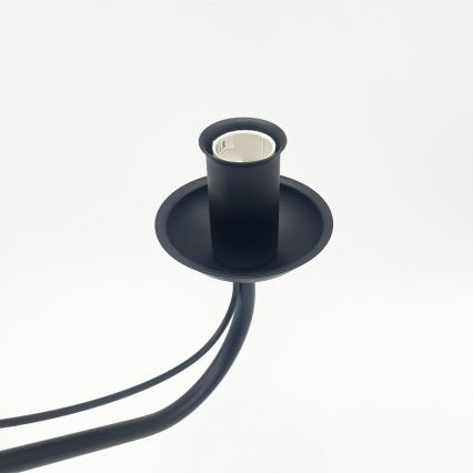 Lustre à chaîne ANTON 6xE14/60W/230V noir