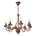 Lustre à chaîne ANTON 8xE14/60W/230V bronze
