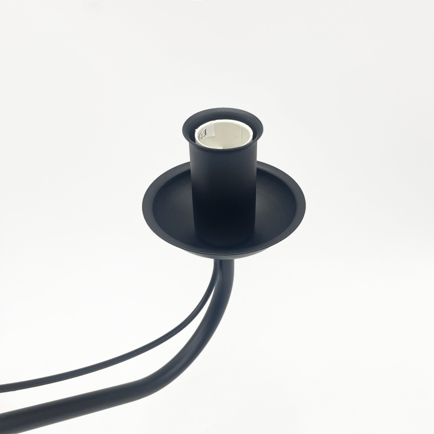 Lustre à chaîne ANTON 8xE14/60W/230V noir