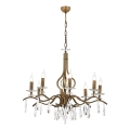 Lustre à chaîne CLASSIC 8xE14/40W/230V, finition bronze