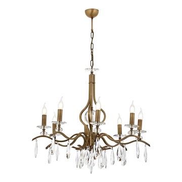 Lustre à chaîne CLASSIC 8xE14/40W/230V, finition bronze