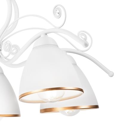 Lustre à chaîne RETRO II 5xE27/60W/230V blanc