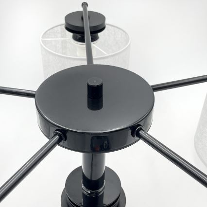 Lustre à chaîne ROSA 5xE27/60W/230V noir/gris