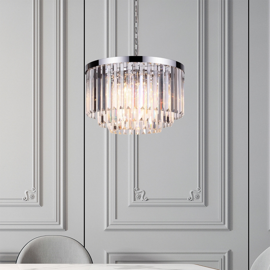 Lustre à chaîne VETRO 5xE14/60W/230V chrome brillant