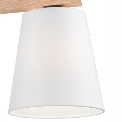 Lustre ANDREA 3×E27/60W/230V chêne/blanc