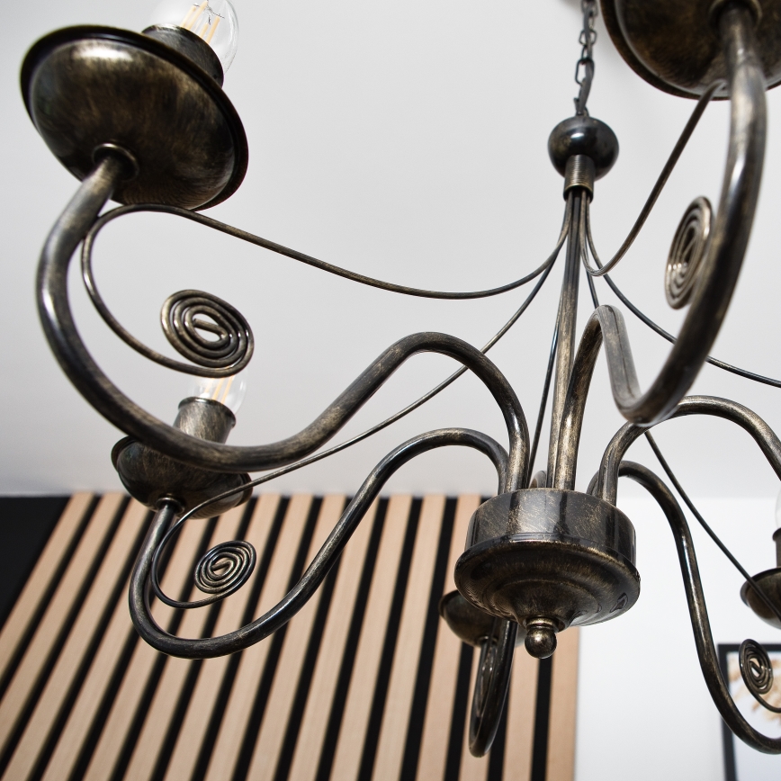 Lustre avec chaîne DONATO 6xE14/40W/230V