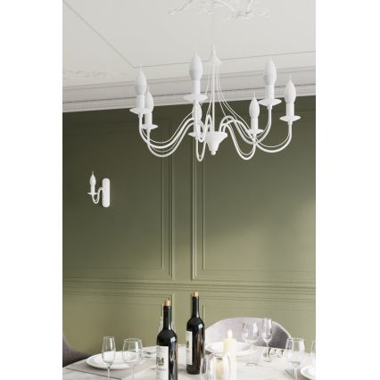 Lustre avec chaîne MINERWA 5 5xE14/40W/230V blanc