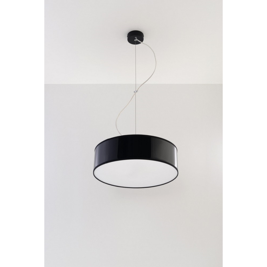 Lustre avec fil ARENA 35 2xE27/60W/230V noir