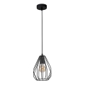 Lustre avec fil BRYLANT BLACK 1xE27/60W/230V