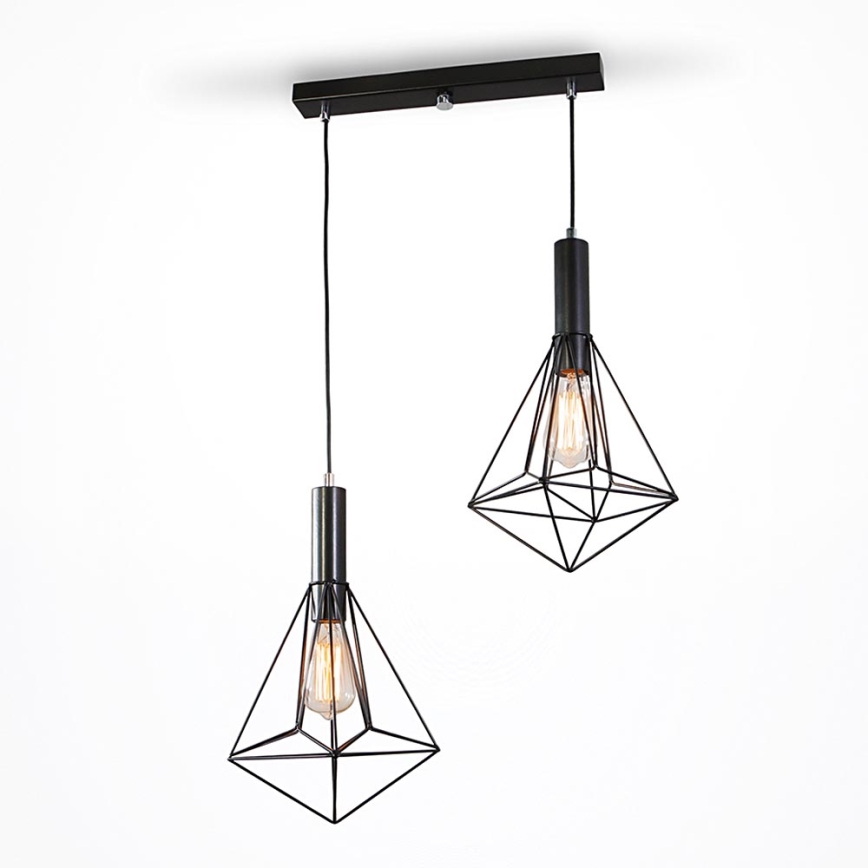 Lustre avec fil DIAMOND 2xE27/60W/230V