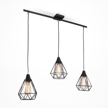 Lustre avec fil DIAMOND 3xE27/60W/230V 83 cm