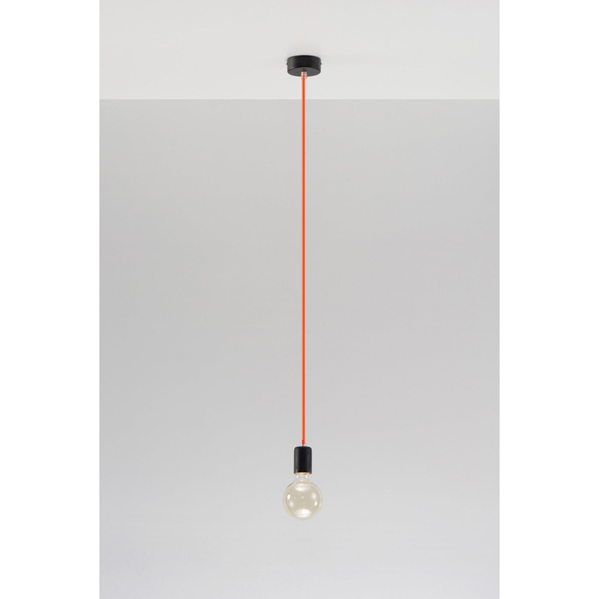 Lustre avec fil EDISON 1xE27/60W/230V orange