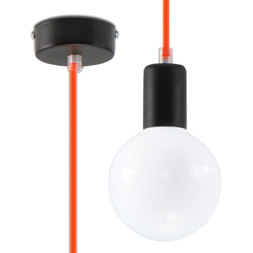 Lustre avec fil EDISON 1xE27/60W/230V orange